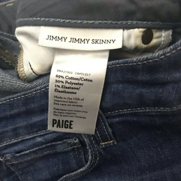 PAIGE "Jimmy Jimmy Skinny" Distressed Jeans - Picture 8 of 9